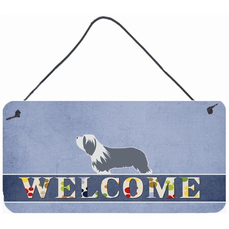 Carolines Treasures Bearded Collie Welcome Wall or Door Hanging Prints BB5521DS812